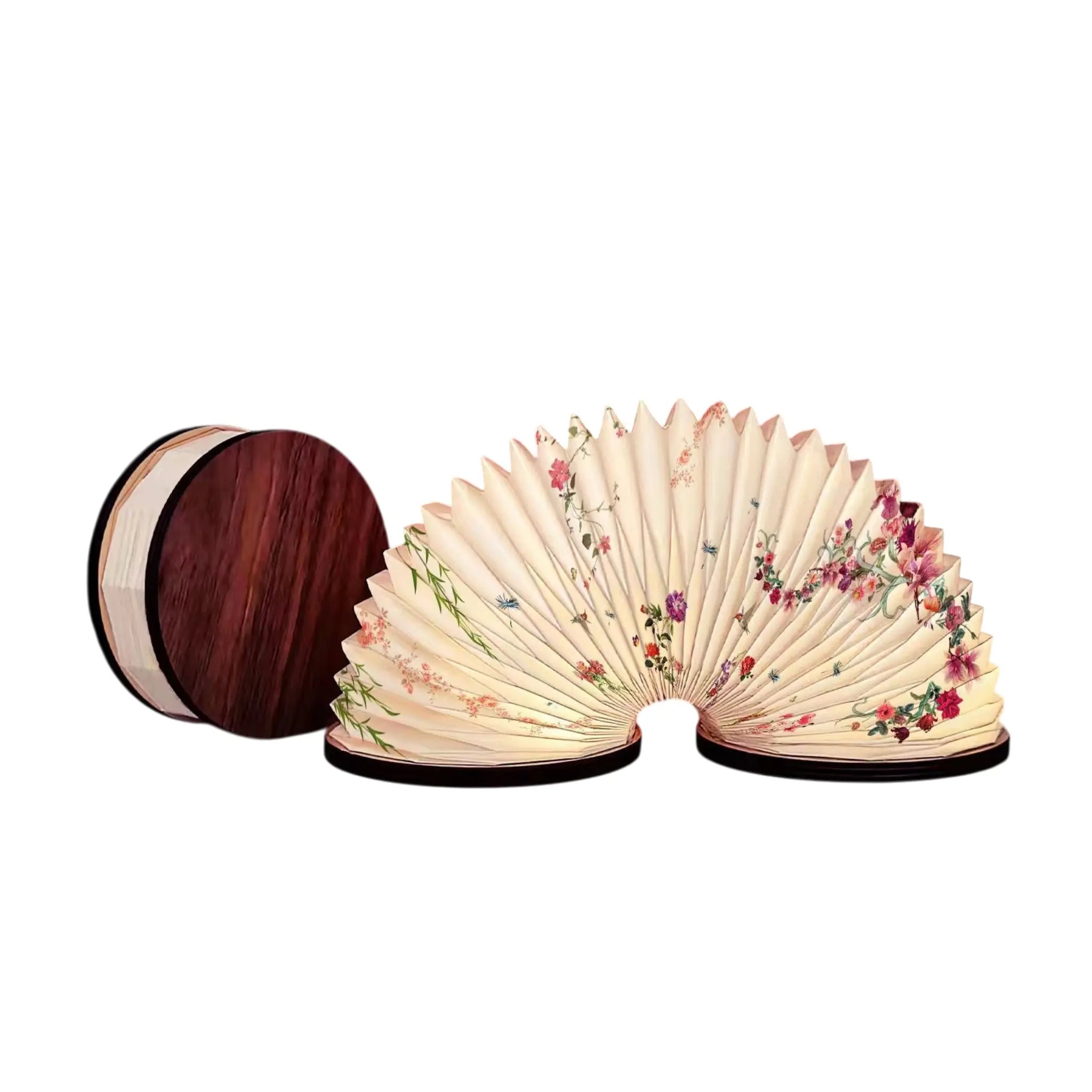 Moodveil foldable accordion lamp Peony Prosperity design - rechargeable LED ambient light