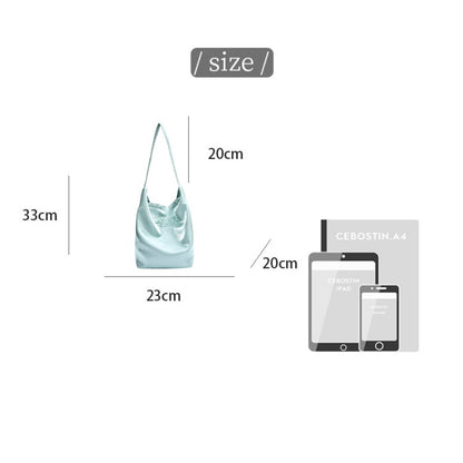 Satin Tote Bag Shoulder Bag Glossy Everyday Carryall