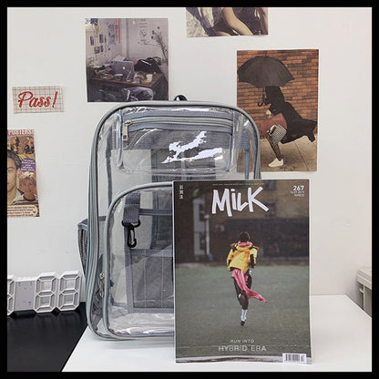 Clear Backpack with Mesh Inner Pocket Waterproof