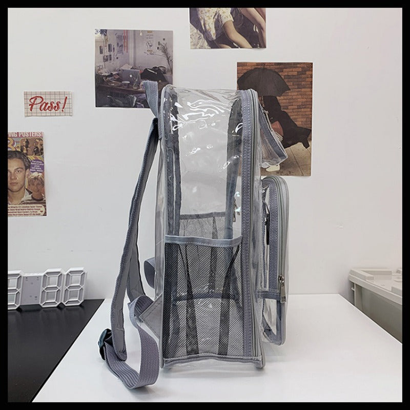 Clear Backpack with Mesh Inner Pocket Waterproof