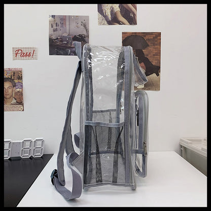 Clear Backpack with Mesh Inner Pocket Waterproof