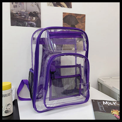 Clear Backpack with Mesh Inner Pocket Waterproof