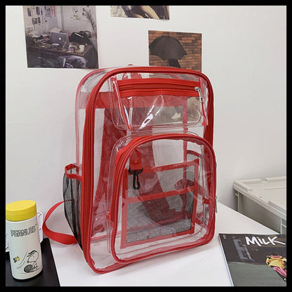 Clear Backpack with Mesh Inner Pocket Waterproof