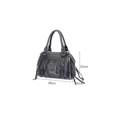 Vintage Washed Denim Handbag