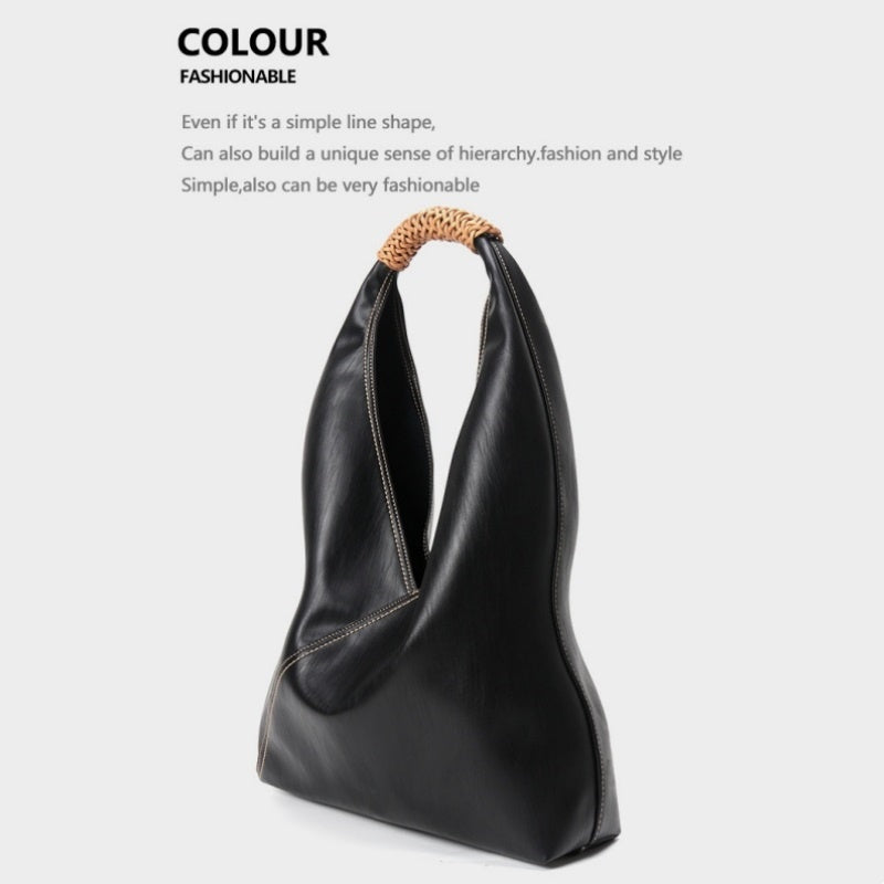 Hobo Bag in Anti-Wrinkle Vegan Leather Shoulder Purse